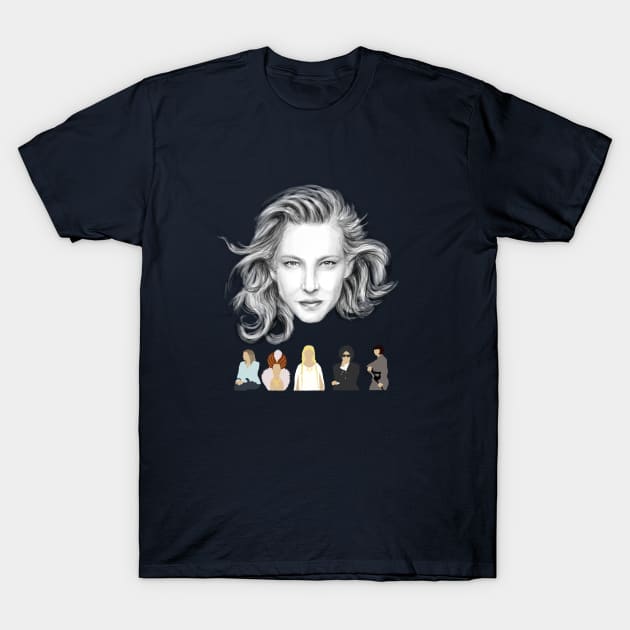 Cate Blanchett Films T-Shirt by GrampaTony